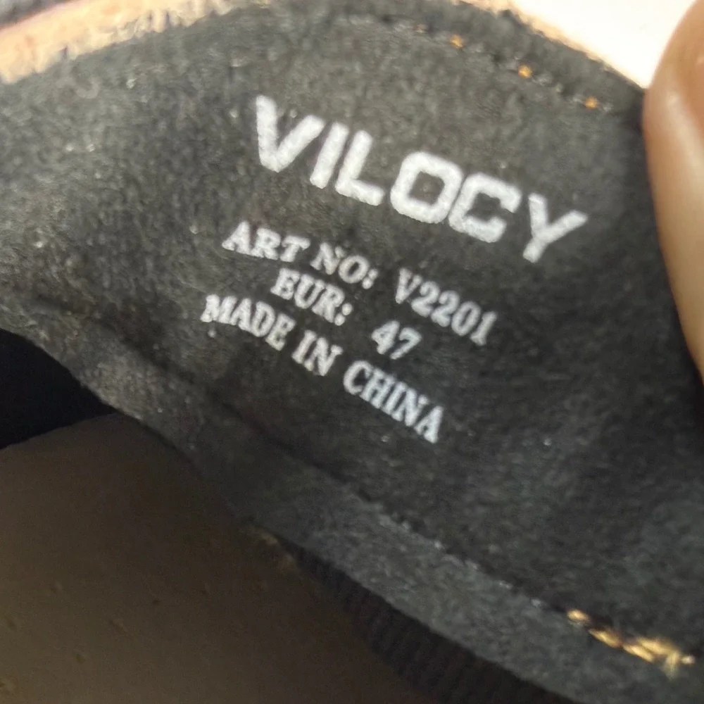 Vilocy Mens Knit Oxford Sneakers Black Brown V2201 EUR 47 US 13‎ Business Casual